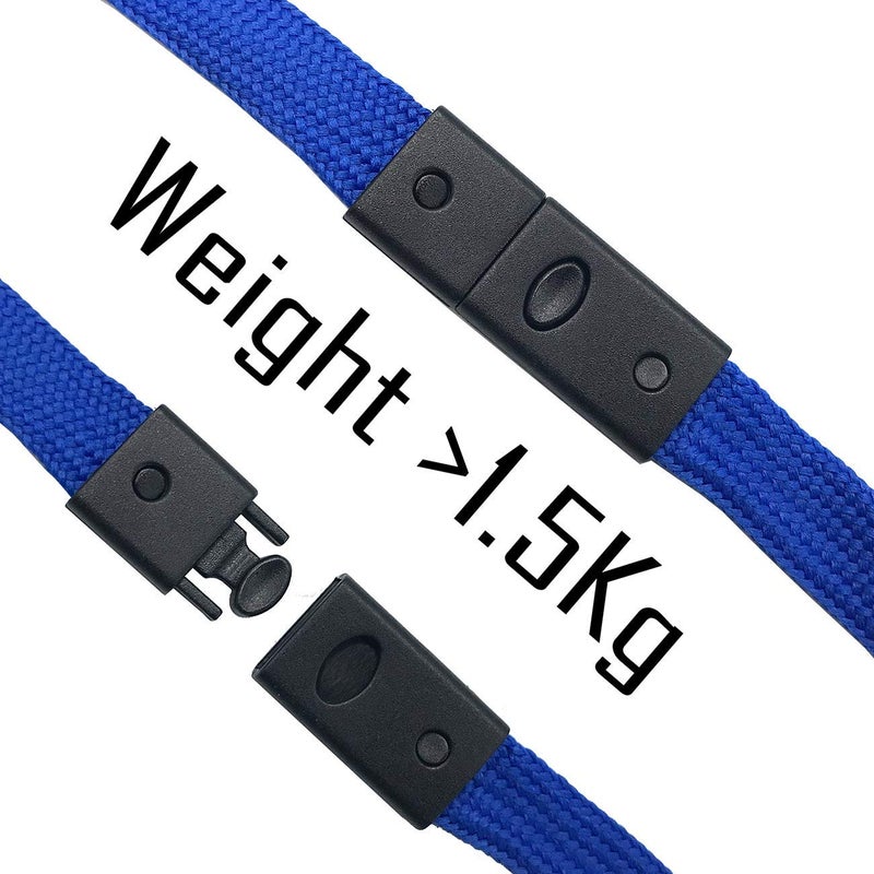 Beebel Blue Lanyards 50 Pack Breakaway Lanyard Comfortable Neck Straps Premium Bulk Lanyards Badge Bulldog Clip - Image 3
